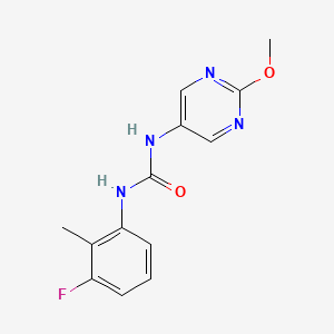 molecular formula C13H13FN4O2 B2727431 1-(3-氟-2-甲基苯基)-3-(2-甲氧基嘧啶-5-基)脲 CAS No. 1396854-98-0