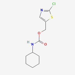 molecular formula C11H15ClN2O2S B2727432 (2-chloro-1,3-thiazol-5-yl)methyl N-cyclohexylcarbamate CAS No. 341967-60-0