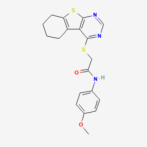 N-(4-methoxyphenyl)-2-(5,6,7,8-tetrahydro[1]benzothieno[2,3-d]pyrimidin-4-ylsulfanyl)acetamide