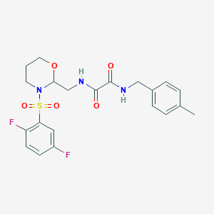 N1-((3-((2,5-difluorophenyl)sulfonyl)-1,3-oxazinan-2-yl)methyl)-N2-(4-methylbenzyl)oxalamide