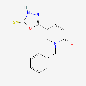 1-benzyl-5-(5-sulfanyl-1,3,4-oxadiazol-2-yl)-2(1H)-pyridinone