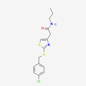 2-(2-((4-chlorobenzyl)thio)thiazol-4-yl)-N-propylacetamide
