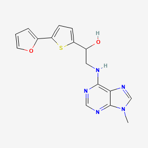 1-[5-(furan-2-yl)thiophen-2-yl]-2-[(9-methyl-9H-purin-6-yl)amino]ethan-1-ol