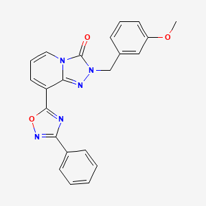 molecular formula C22H17N5O3 B2727459 2-(3-methoxybenzyl)-8-(3-phenyl-1,2,4-oxadiazol-5-yl)-[1,2,4]triazolo[4,3-a]pyridin-3(2H)-one CAS No. 1251624-78-8