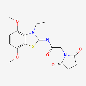 (Z)-2-(2,5-dioxopyrrolidin-1-yl)-N-(3-ethyl-4,7-dimethoxybenzo[d]thiazol-2(3H)-ylidene)acetamide