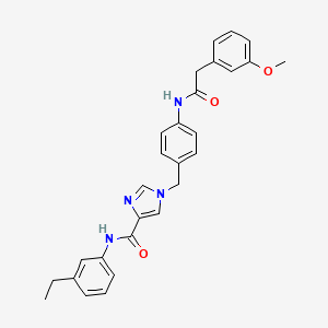 N-(3-ethylphenyl)-1-(4-(2-(3-methoxyphenyl)acetamido)benzyl)-1H-imidazole-4-carboxamide