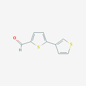 molecular formula C9H6OS2 B2727471 5-(3-噻吩基)-2-噻吩甲醛 CAS No. 60141-28-8