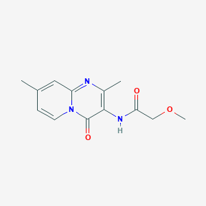 molecular formula C13H15N3O3 B2727485 N-(2,8-dimethyl-4-oxo-4H-pyrido[1,2-a]pyrimidin-3-yl)-2-methoxyacetamide CAS No. 897617-15-1