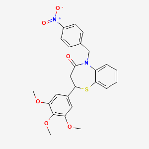 5-(4-nitrobenzyl)-2-(3,4,5-trimethoxyphenyl)-2,3-dihydro-1,5-benzothiazepin-4(5H)-one