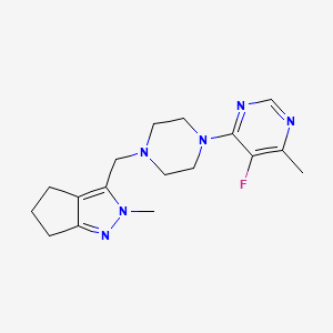 3-[[4-(5-Fluoro-6-methylpyrimidin-4-yl)piperazin-1-yl]methyl]-2-methyl-5,6-dihydro-4H-cyclopenta[c]pyrazole