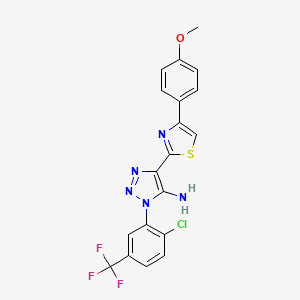 1-[2-chloro-5-(trifluoromethyl)phenyl]-4-[4-(4-methoxyphenyl)-1,3-thiazol-2-yl]-1H-1,2,3-triazol-5-amine