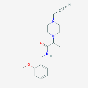 molecular formula C18H25N3O2 B2727501 N-[(2-methoxyphenyl)methyl]-2-[4-(prop-2-yn-1-yl)piperazin-1-yl]propanamide CAS No. 1444034-17-6