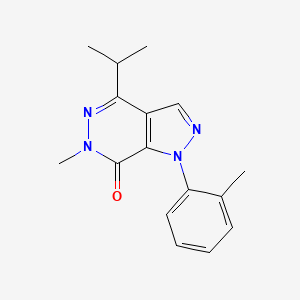 molecular formula C16H18N4O B2727502 4-isopropyl-6-methyl-1-(o-tolyl)-1H-pyrazolo[3,4-d]pyridazin-7(6H)-one CAS No. 955839-67-5