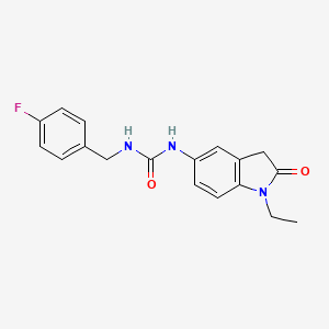 molecular formula C18H18FN3O2 B2727511 1-(1-Ethyl-2-oxoindolin-5-yl)-3-(4-fluorobenzyl)urea CAS No. 1170006-03-7
