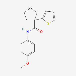 N-(4-methoxyphenyl)-1-(thiophen-2-yl)cyclopentanecarboxamide