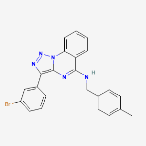 3-(3-bromophenyl)-N-[(4-methylphenyl)methyl]triazolo[1,5-a]quinazolin-5-amine