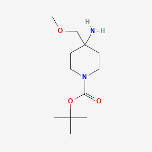 molecular formula C12H24N2O3 B2727523 Tert-butyl 4-amino-4-(methoxymethyl)piperidine-1-carboxylate CAS No. 412357-28-9