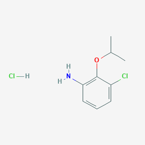 molecular formula C9H13Cl2NO B2727529 (3-Chloro-2-isopropoxyphenyl)amine hydrochloride CAS No. 130566-34-6; 1609399-74-7