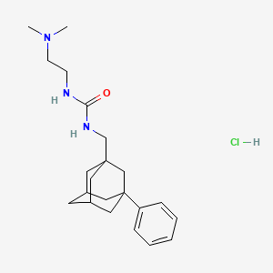 molecular formula C22H34ClN3O B2727530 3-[2-(Dimethylamino)ethyl]-1-[(3-phenyladamantan-1-YL)methyl]urea hydrochloride CAS No. 1052407-53-0