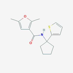 2,5-dimethyl-N-(1-(thiophen-2-yl)cyclopentyl)furan-3-carboxamide
