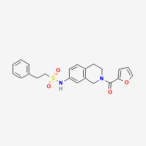 N-(2-(furan-2-carbonyl)-1,2,3,4-tetrahydroisoquinolin-7-yl)-2-phenylethanesulfonamide