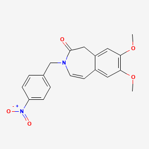 molecular formula C19H18N2O5 B2727554 7,8-dimethoxy-3-(4-nitrobenzyl)-1,3-dihydro-2H-3-benzazepin-2-one CAS No. 866135-95-7
