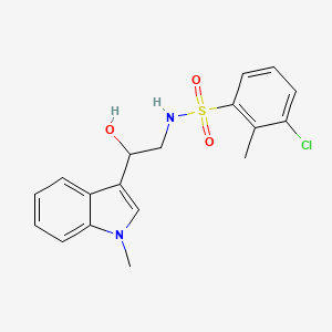 3-chloro-N-(2-hydroxy-2-(1-methyl-1H-indol-3-yl)ethyl)-2-methylbenzenesulfonamide