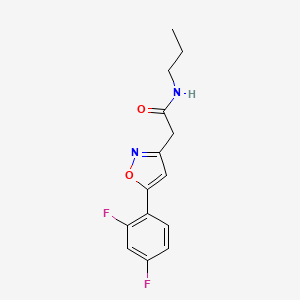 2-(5-(2,4-difluorophenyl)isoxazol-3-yl)-N-propylacetamide