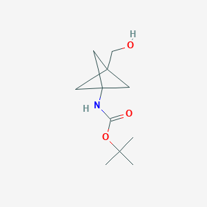 molecular formula C11H19NO3 B2727596 叔丁基(3-(羟甲基)双环[1.1.1]戊烷-1-基)氨甲酸酯 CAS No. 1638765-26-0