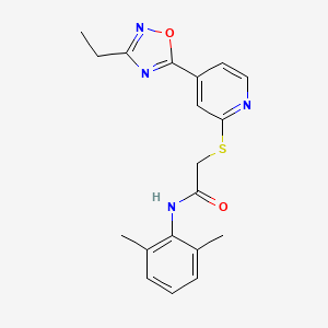 molecular formula C19H20N4O2S B2727597 N-(2,6-dimethylphenyl)-2-((4-(3-ethyl-1,2,4-oxadiazol-5-yl)pyridin-2-yl)thio)acetamide CAS No. 1251687-57-6