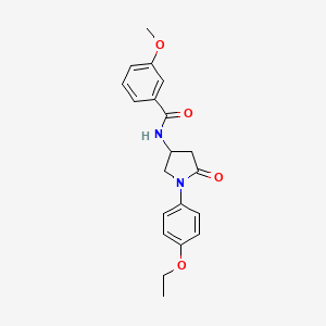 molecular formula C20H22N2O4 B2727612 N-(1-(4-乙氧苯基)-5-氧代吡咯烷-3-基)-3-甲氧基苯甲酰胺 CAS No. 905686-88-6