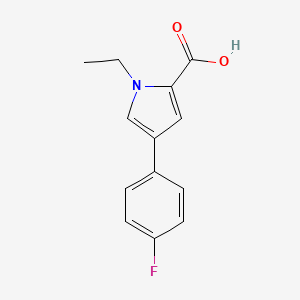 1-ethyl-4-(4-fluorophenyl)-1H-pyrrole-2-carboxylic acid