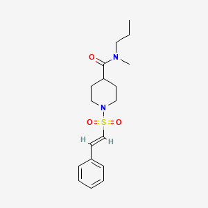 molecular formula C18H26N2O3S B2727619 N-methyl-1-[(E)-2-phenylethenyl]sulfonyl-N-propylpiperidine-4-carboxamide CAS No. 1241689-27-9
