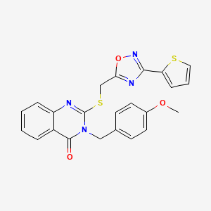 3-(4-methoxybenzyl)-2-(((3-(thiophen-2-yl)-1,2,4-oxadiazol-5-yl)methyl)thio)quinazolin-4(3H)-one