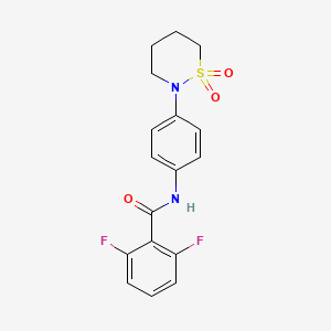 molecular formula C17H16F2N2O3S B2727625 N-[4-(1,1-二氧噻吩-2-基)苯基]-2,6-二氟苯甲酰胺 CAS No. 899975-97-4
