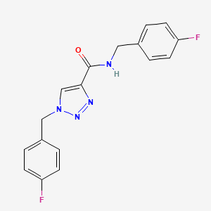 N,1-bis(4-fluorobenzyl)-1H-1,2,3-triazole-4-carboxamide