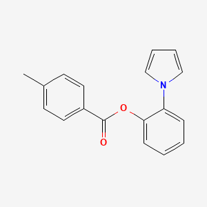 molecular formula C18H15NO2 B2727636 2-(1H-pyrrol-1-yl)phenyl 4-methylbenzenecarboxylate CAS No. 339098-77-0