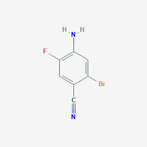 molecular formula C7H4BrFN2 B2727637 4-Amino-2-bromo-5-fluorobenzonitrile CAS No. 1850856-63-1
