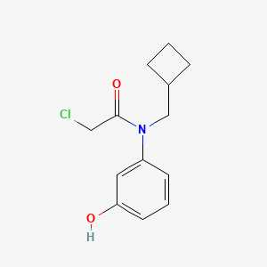 molecular formula C13H16ClNO2 B2727643 2-Chloro-N-(cyclobutylmethyl)-N-(3-hydroxyphenyl)acetamide CAS No. 1397212-66-6