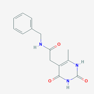 N-benzyl-2-(6-methyl-2,4-dioxo-1,2,3,4-tetrahydropyrimidin-5-yl)acetamide