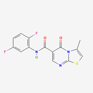 molecular formula C14H9F2N3O2S B2727654 N-(2,5-difluorophenyl)-3-methyl-5-oxo-5H-thiazolo[3,2-a]pyrimidine-6-carboxamide CAS No. 851945-57-8
