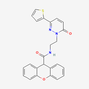 N-(2-(6-oxo-3-(thiophen-2-yl)pyridazin-1(6H)-yl)ethyl)-9H-xanthene-9-carboxamide