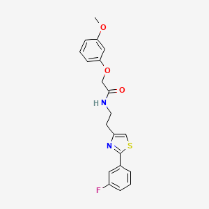 N-[2-[2-(3-fluorophenyl)-1,3-thiazol-4-yl]ethyl]-2-(3-methoxyphenoxy)acetamide