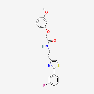 molecular formula C20H19FN2O3S B2727665 N-[2-[2-(3-氟苯基)-1,3-噻唑-4-基]乙基]-2-(3-甲氧基苯氧基)乙酰胺 CAS No. 946251-65-6