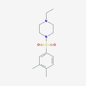 molecular formula C14H22N2O2S B272767 1-(3,4-Dimethylbenzenesulfonyl)-4-ethylpiperazine 
