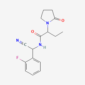 molecular formula C16H18FN3O2 B2727671 N-[cyano(2-fluorophenyl)methyl]-2-(2-oxopyrrolidin-1-yl)butanamide CAS No. 1796887-84-7