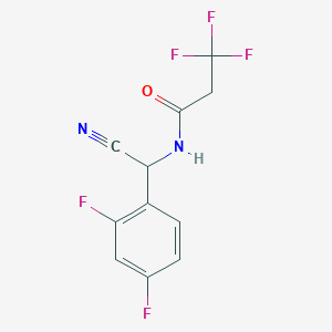 molecular formula C11H7F5N2O B2727675 N-[Cyano-(2,4-difluorophenyl)methyl]-3,3,3-trifluoropropanamide CAS No. 1436191-27-3