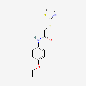 molecular formula C13H16N2O2S2 B2727684 2-(4,5-dihydro-1,3-thiazol-2-ylsulfanyl)-N-(4-ethoxyphenyl)acetamide CAS No. 403834-93-5