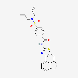 molecular formula C26H23N3O3S2 B2727689 4-(N,N-diallylsulfamoyl)-N-(4,5-dihydroacenaphtho[5,4-d]thiazol-8-yl)benzamide CAS No. 441290-48-8