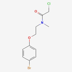 molecular formula C11H13BrClNO2 B2727710 N-[2-(4-溴苯氧)乙基]-2-氯-N-甲基乙酰胺 CAS No. 929973-14-8